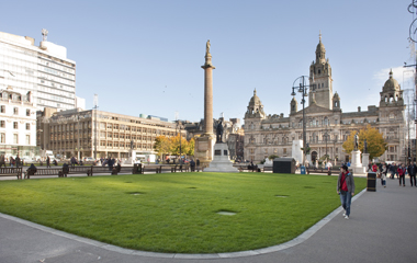 Artist impression of how George Square will look before the Commonwealth Games in 2014